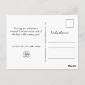 Butterfly Monarch Weihnachten Firmengrüßen Postkarte (Rückseite)