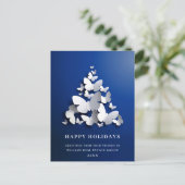 Butterfly Monarch Weihnachten Firmengrüßen Postkarte (Stehend Vorderseite)