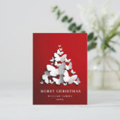 Butterfly Monarch Weihnachtsbaum Grußurlaub Postkarte (Stehend Vorderseite)