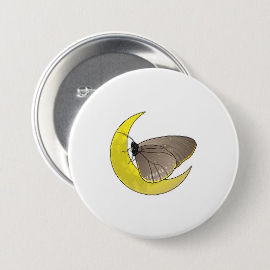 Butterfly Moon Button (Vorne & Hinten)