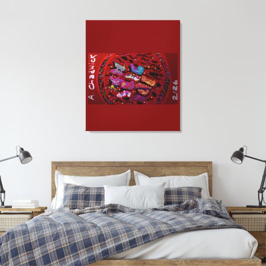 Butterfly Moon Drawstring Backpack Leinwanddruck (Insitu (Schlafzimmer))