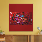 Butterfly Moon Drawstring Backpack Leinwanddruck (Insitu (Wohnzimmer))