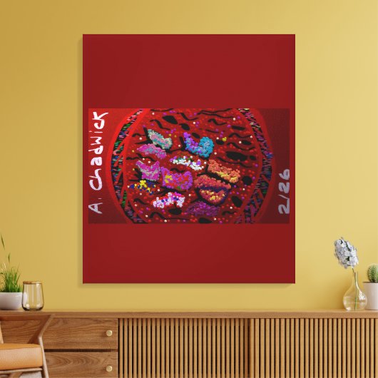 Butterfly Moon Drawstring Backpack Leinwanddruck (Insitu (Wohnzimmer))