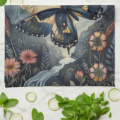 Butterfly & Moon Geschirrtuch (Gefaltet)