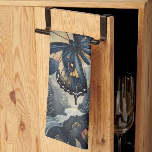 Butterfly & Moon                                 Geschirrtuch (Drittel gefaltet)