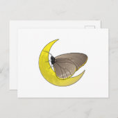 Butterfly Moon Postkarte (Vorne/Hinten)