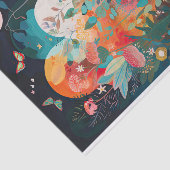 Butterfly Moon Whimsical Blume Malerei Decoupage Seidenpapier (Ausschnitt)