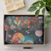 Butterfly Moon Whimsical Blume Malerei Decoupage Seidenpapier (Geschenk)