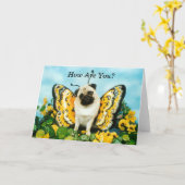Butterfly-Mops-Note-Karte Karte (Gelbe Blume)