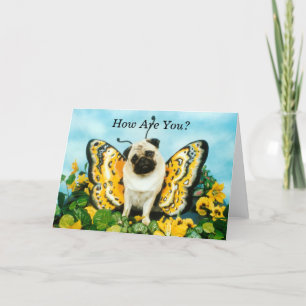 Butterfly-Mops-Note-Karte Karte