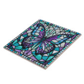 Butterfly Mosaic - Aquamarine Amethyst Fliese (Seite)
