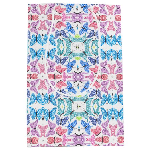 Butterfly Mosaic Gift Bag Mittlere Geschenktüte (Vorderseite)