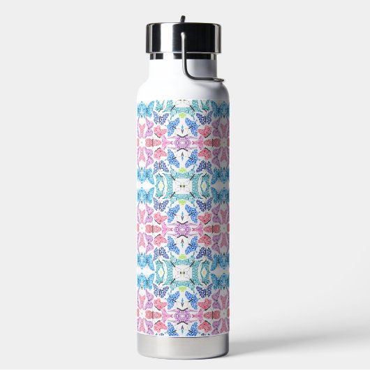 Butterfly Mosaic Water Bottle Trinkflasche (Links)