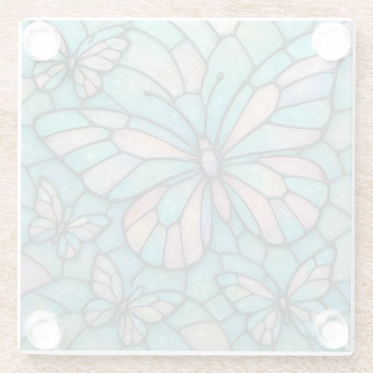 Butterfly Mosaik Glass Untersetzer (Rückseite)