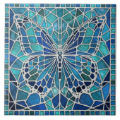 Butterfly Mosaik - Ocean Blues Fliese (Vorderseite)