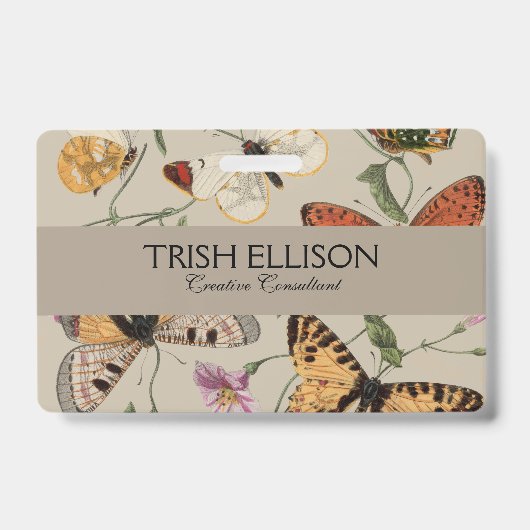 Butterfly Moth Nature Collection Zeichnend Ausweis (Vorderseite)