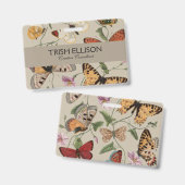 Butterfly Moth Nature Collection Zeichnend Ausweis (Vorder- & Rückseite)
