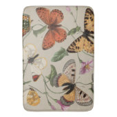 Butterfly Moth Nature Collection Zeichnend Badematte (Vorderseite Vertikal)