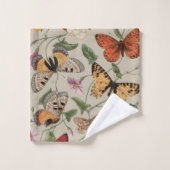 Butterfly Moth Nature Collection Zeichnend Badhandtuch Set (Waschlappen)