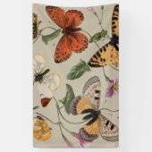 Butterfly Moth Nature Collection Zeichnend Banner (Vertikal)
