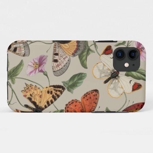 Butterfly Moth Nature Collection Zeichnend Case-Mate iPhone Hülle (Rückseite (Horizontal))
