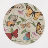 Butterfly Moth Nature Collection Zeichnend Etiketten (Design 2)