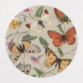 Butterfly Moth Nature Collection Zeichnend Etiketten (Design 1)