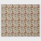 Butterfly Moth Nature Collection Zeichnend Geschenkpapier (Flach)