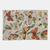 Butterfly Moth Nature Collection Zeichnend Geschirrtuch (Horizontal)