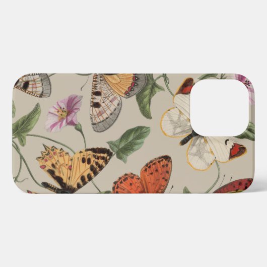Butterfly Moth Nature Collection Zeichnend iPhone Hülle (Rückseite (Horizontal))