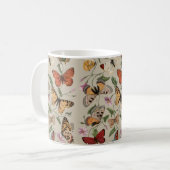 Butterfly Moth Nature Collection Zeichnend Kaffeetasse (Vorderseite Links)
