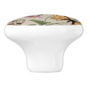 Butterfly Moth Nature Collection Zeichnend Keramikknauf (Seitenansicht)