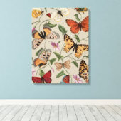 Butterfly Moth Nature Collection Zeichnend Leinwanddruck (Insitu (Holzboden))