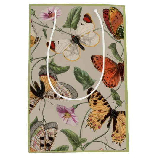 Butterfly Moth Nature Collection Zeichnend Mittlere Geschenktüte (Vorderseite)