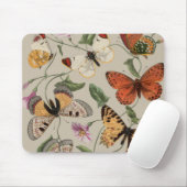 Butterfly Moth Nature Collection Zeichnend Mousepad (Mit Mouse)