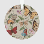 Butterfly Moth Nature Collection Zeichnend Ornament (Rückseite)