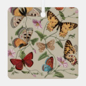 Butterfly Moth Nature Collection Zeichnend Ornament Aus Metall (Rückseite)