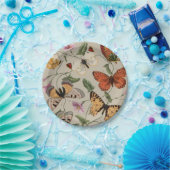 Butterfly Moth Nature Collection Zeichnend Pappteller (Party)