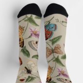 Butterfly Moth Nature Collection Zeichnend Socken (Oben)