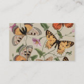 Butterfly Moth Nature Collection Zeichnend Visitenkarte (Rückseite)