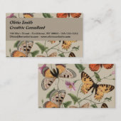 Butterfly Moth Nature Collection Zeichnend Visitenkarte (Vorne/Hinten)