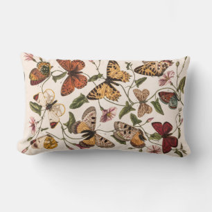 Butterfly &Moth von Paul Gervais Throw Pillow Lendenkissen