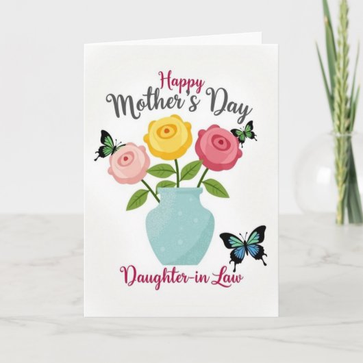 Butterfly Mothers Day Greet Card Karte (Vorderseite)