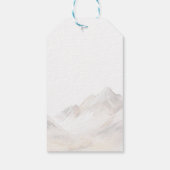 Butterfly Mountains Girl Baby Dusche Danke Geschenkanhänger (Rückseite)