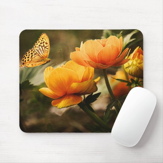 Butterfly Mouse Pad Mousepad (Mit Mouse)