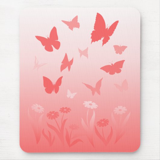 Butterfly Mousepad Keepake Pink Butterfly Geschenk (Vorne)