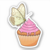 Butterfly Muffin Aufkleber (Vorderseite)