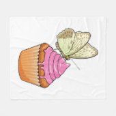 Butterfly Muffin Fleecedecke (Vorderseite (Horizontal))