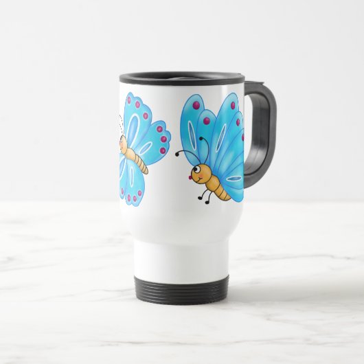 Butterfly-Mug durch SRF Reisebecher (VorderseiteRechts)