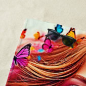 Butterfly Muse Portrait Art T - Shirt Strandtuch (Beispiel)